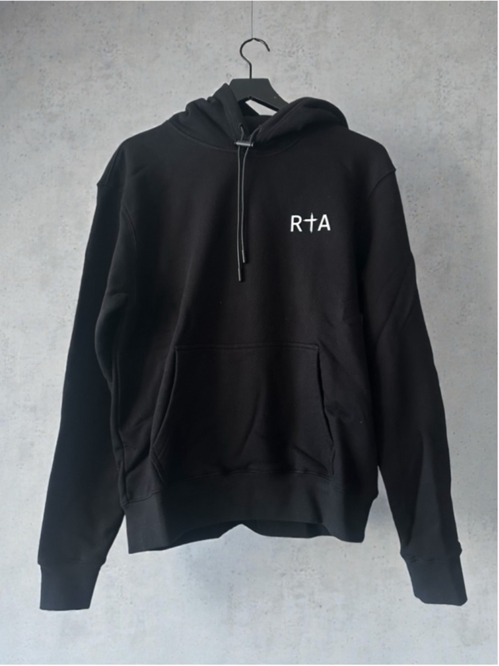 NWT RtA Dion Hoodie Black White Cross XS Unisex
